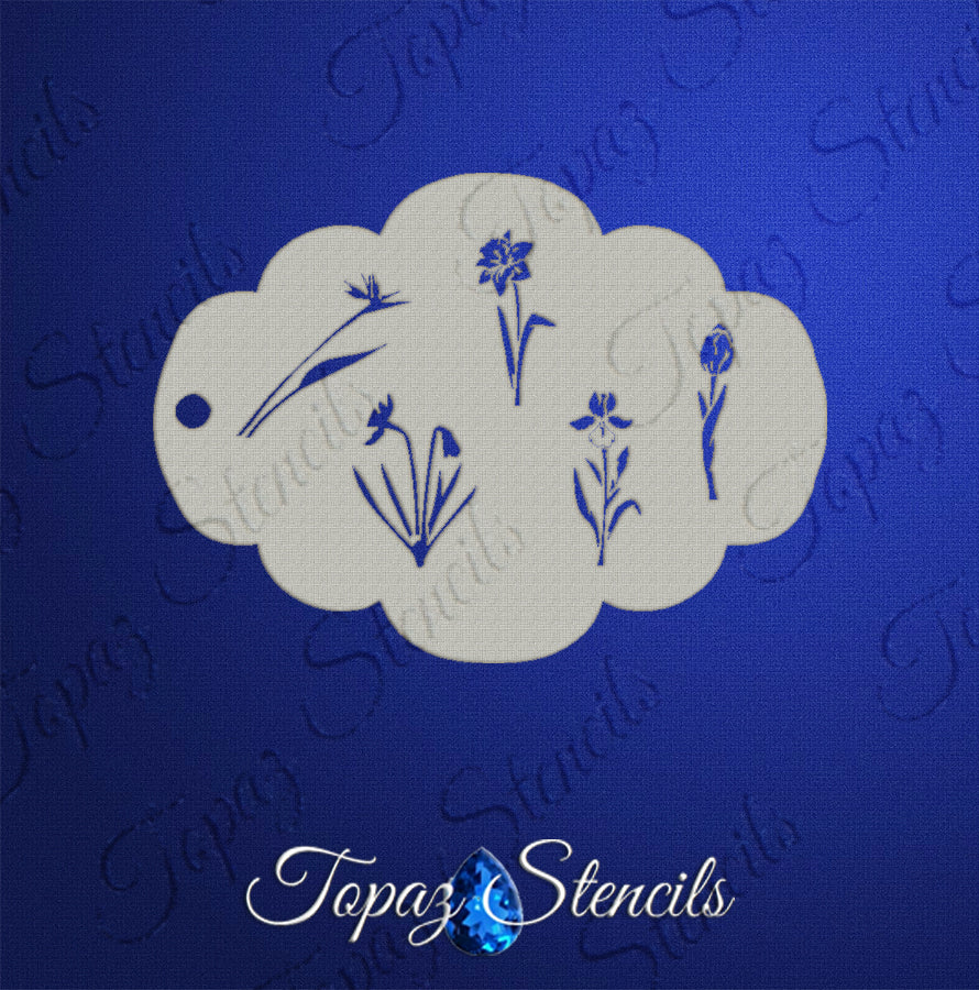 Flowers Set 3 stencil