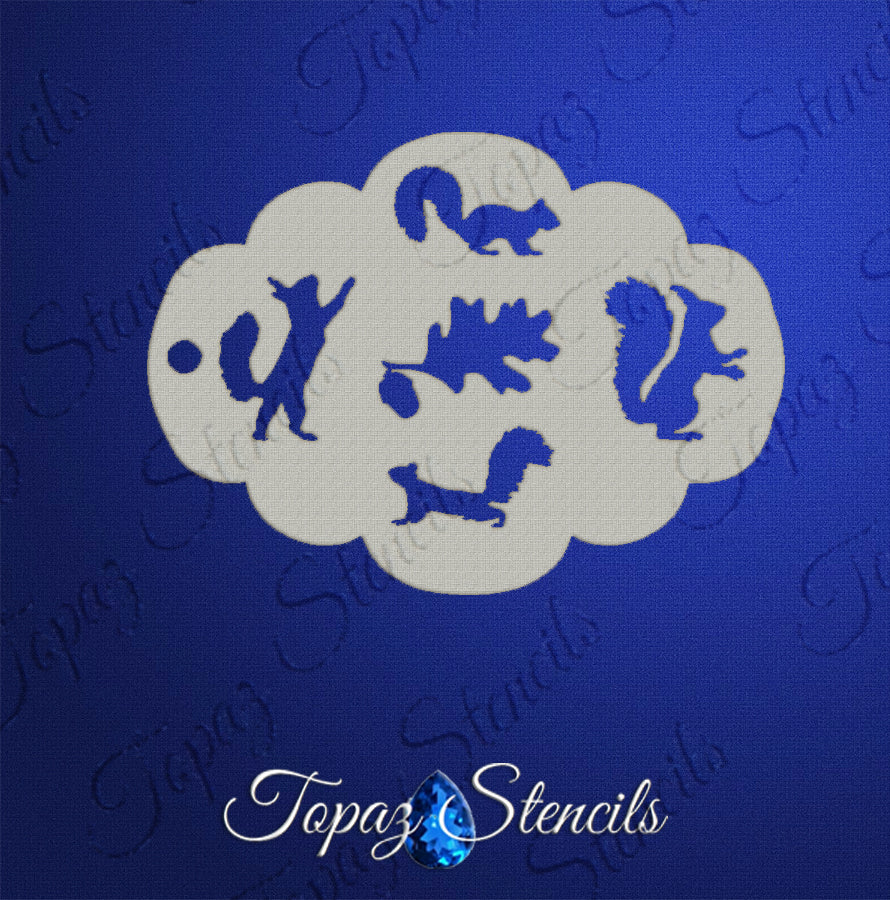 Squirrels stencil