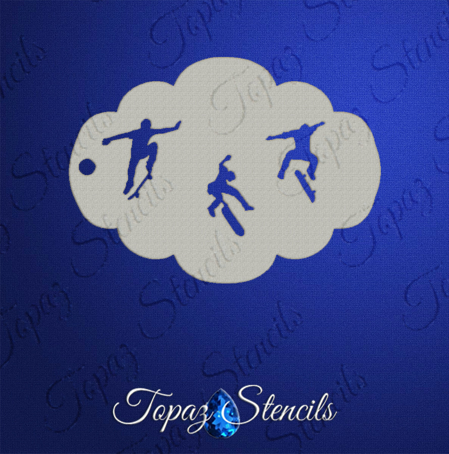 Skateboarders stencil