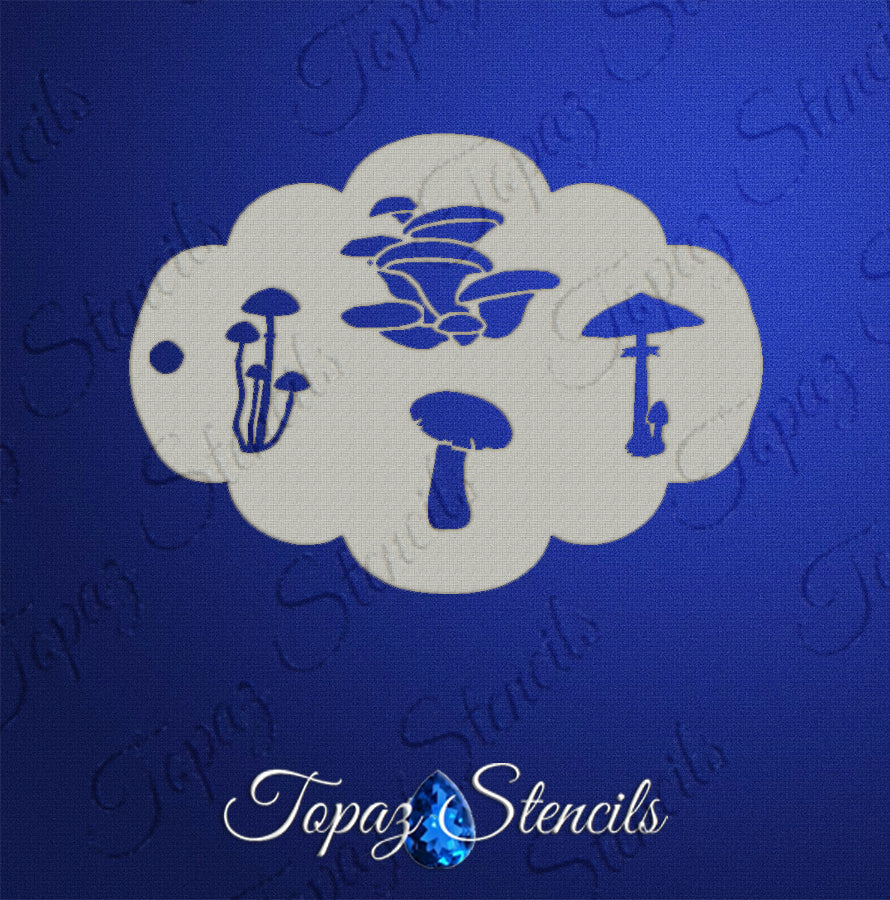Mushrooms Set 3 stencil