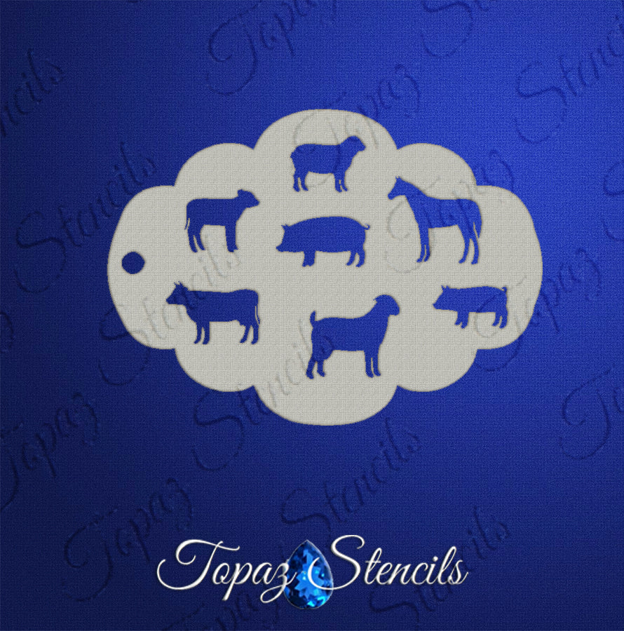 Farm Animals stencil