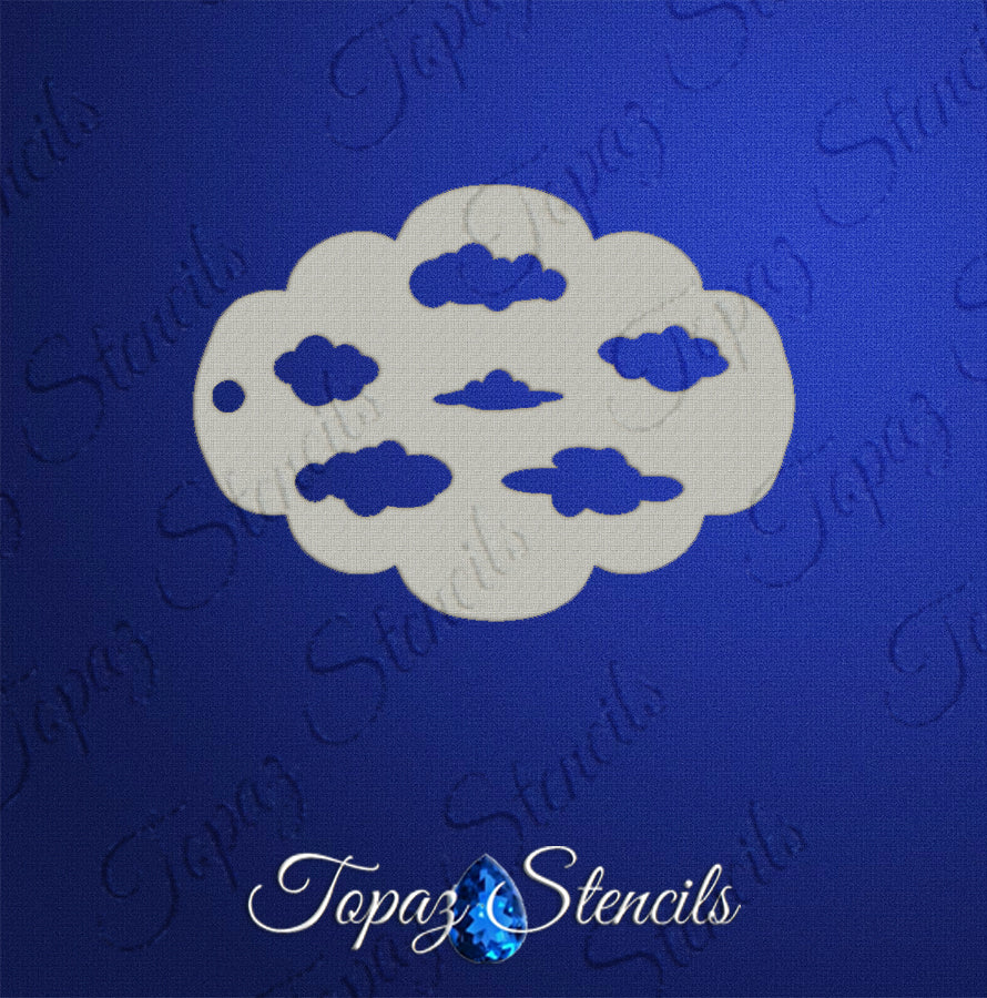 Puffy Clouds stencil