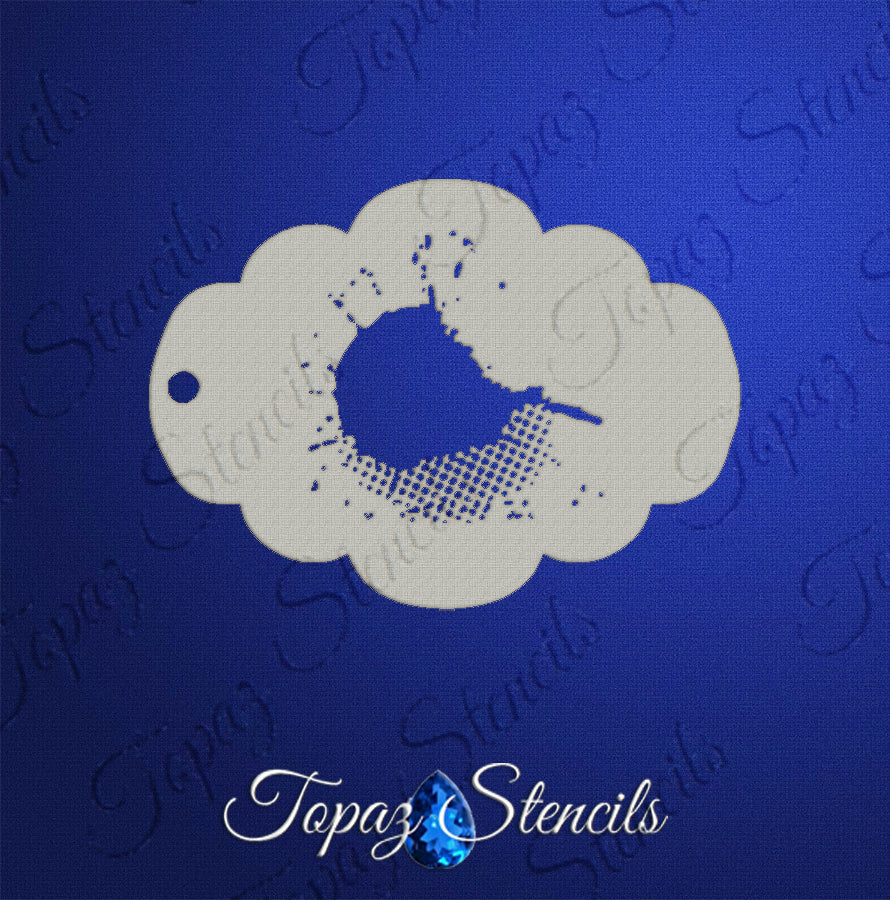 Trash Polka Splash Texture stencil