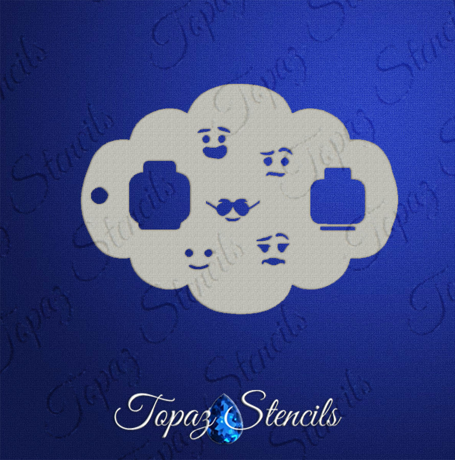 Lego Faces stencil