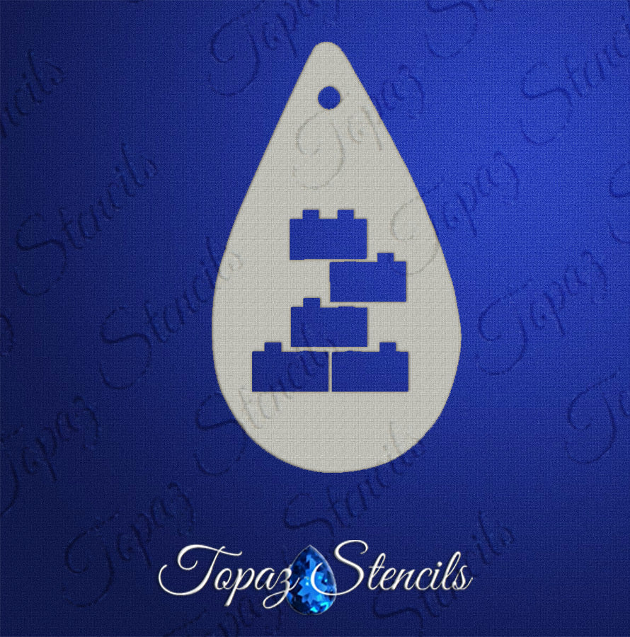 Stacked Lego Bricks stencil