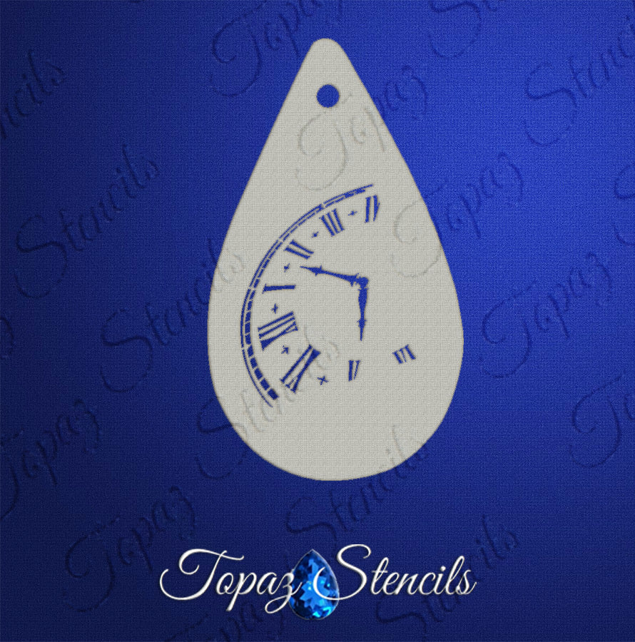 Distressed Clock Face stencil
