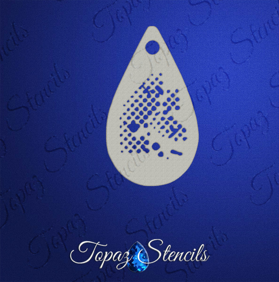 Tiny Trash Polka Texture stencil