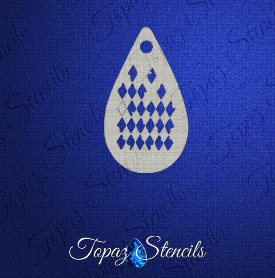 Tiny Harlequin Tiles Texture stencil