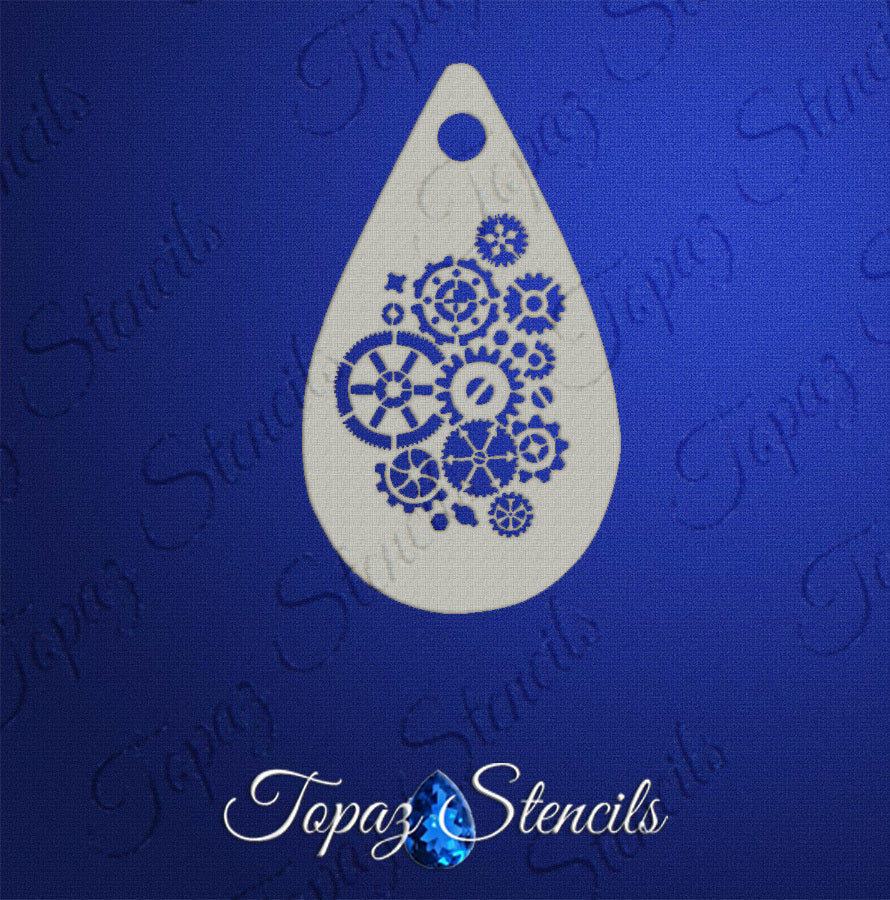 Tiny Steampunk Gears Texture stencil