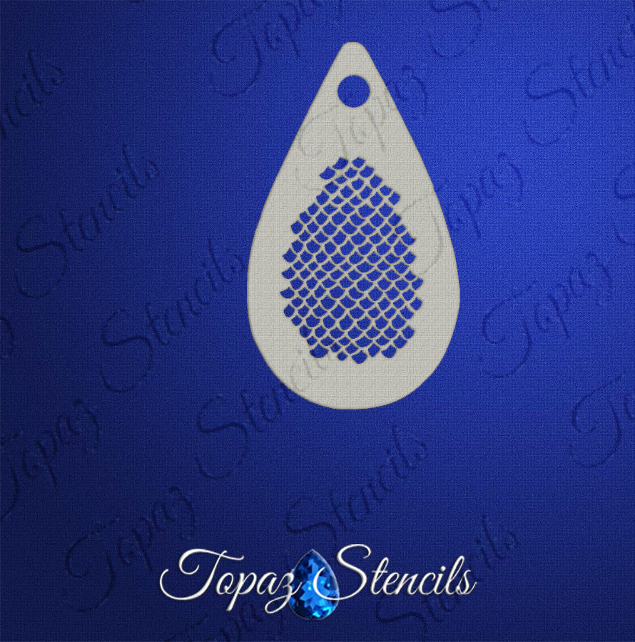 Tiny Organic Mermaid Scales Texture stencil