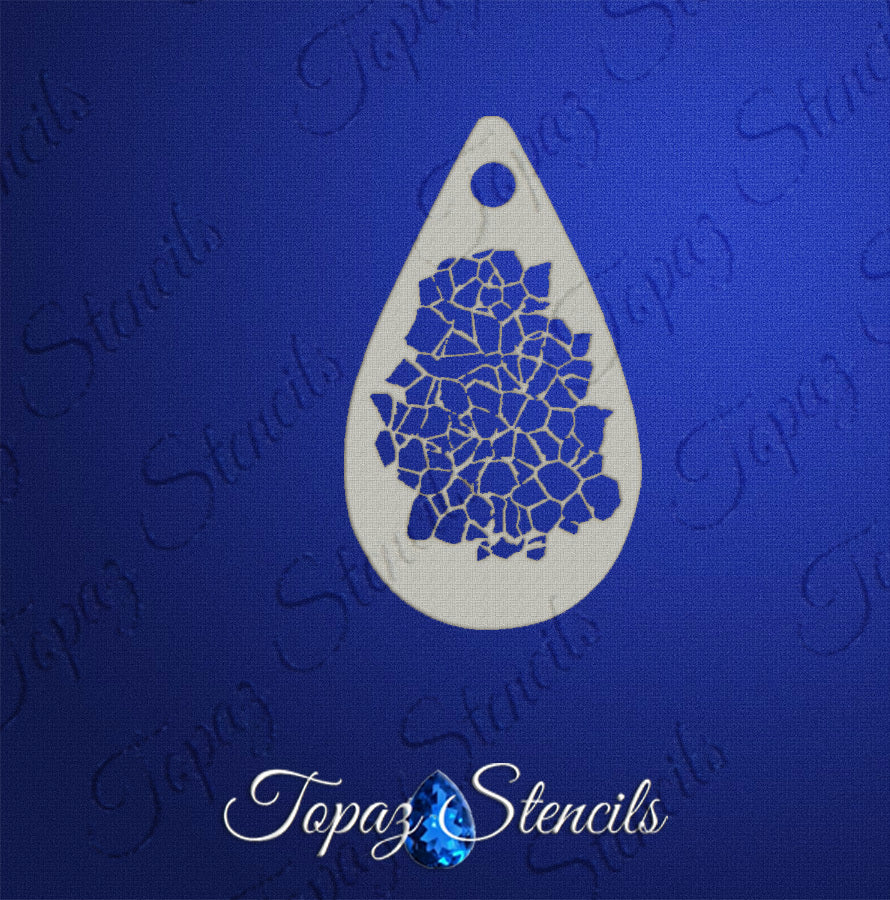 Tiny Shattered Glass Texture stencil