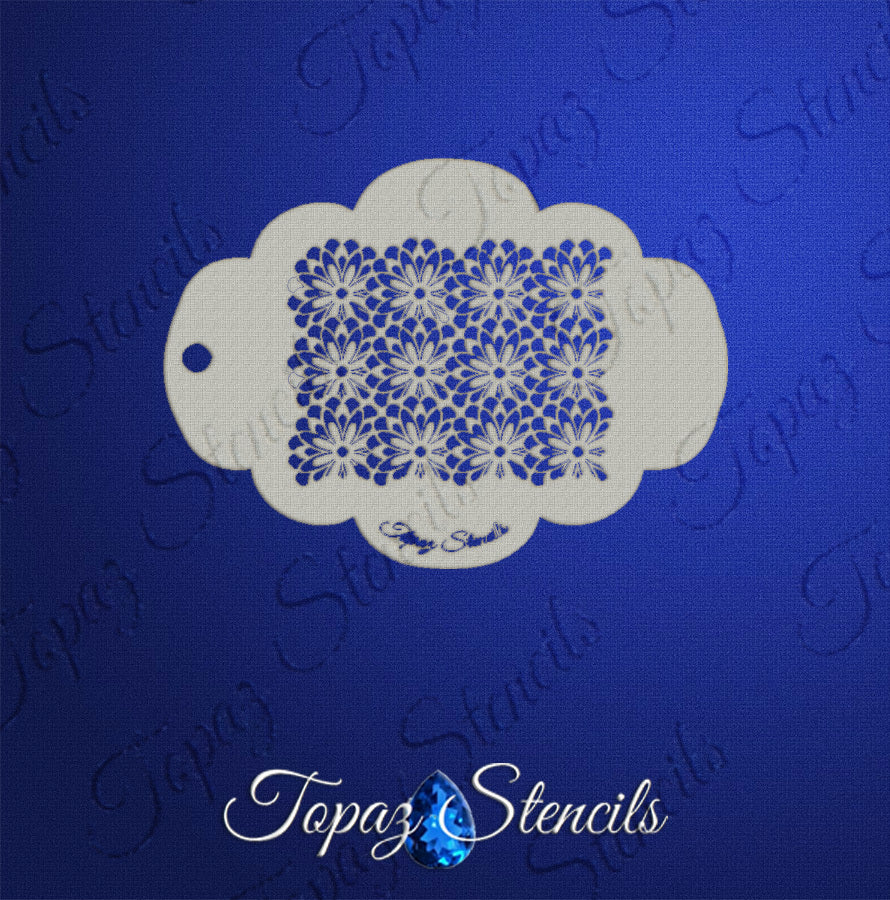 Floral Background Texture stencil
