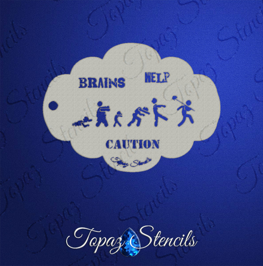Zombie Brains! stencil