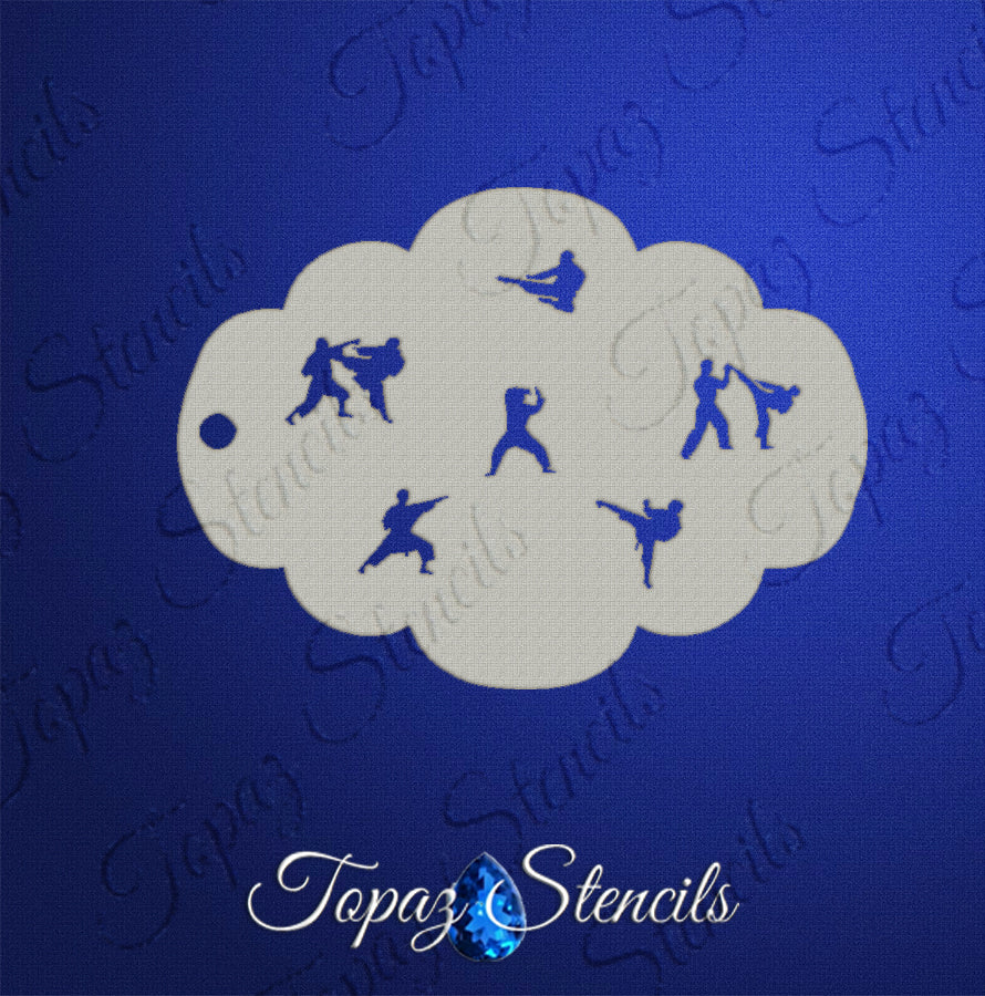 Taekwondo Moves stencil