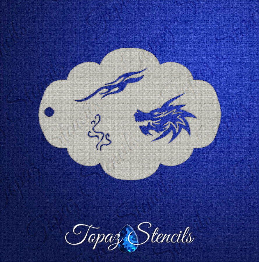 Tribal Dragon stencil