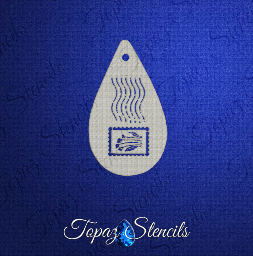 Flower Stamp stencil
