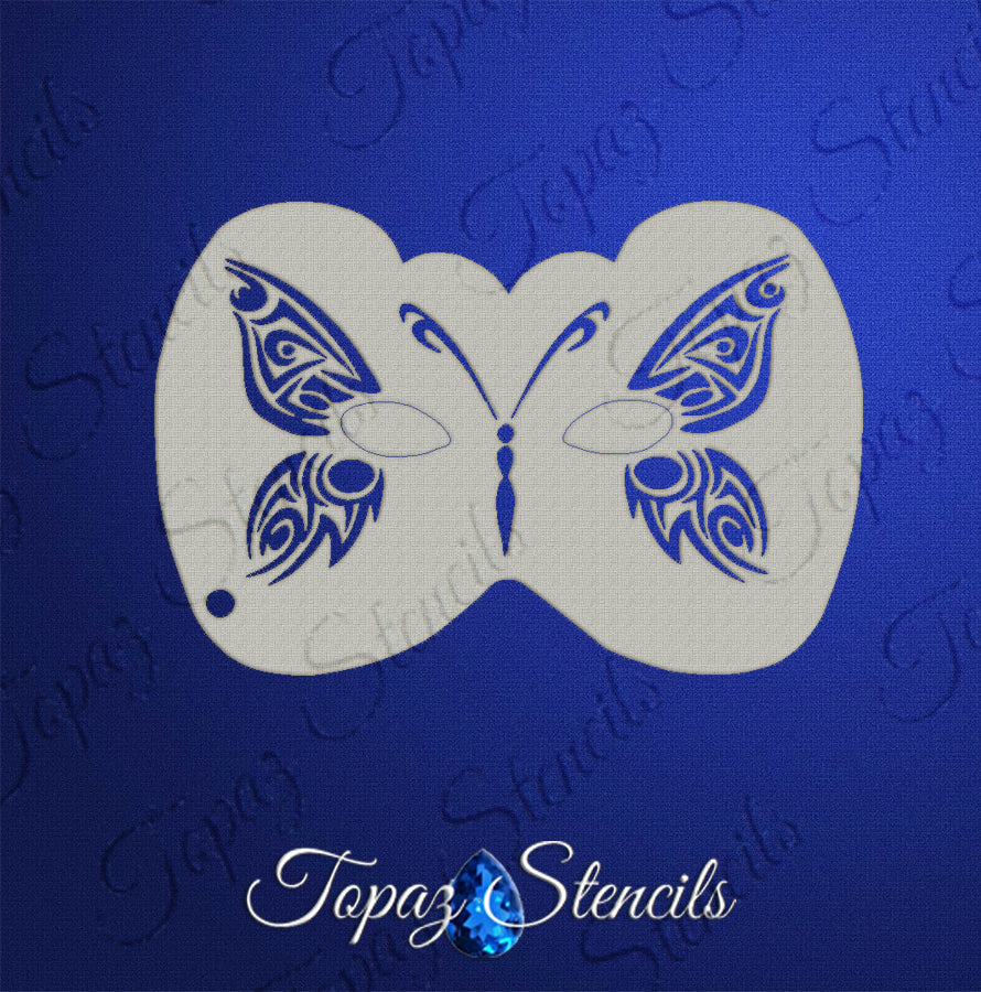 Tribal Butterfly Flutter Eye stencil