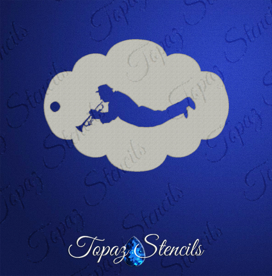 Trumpet Player stencil