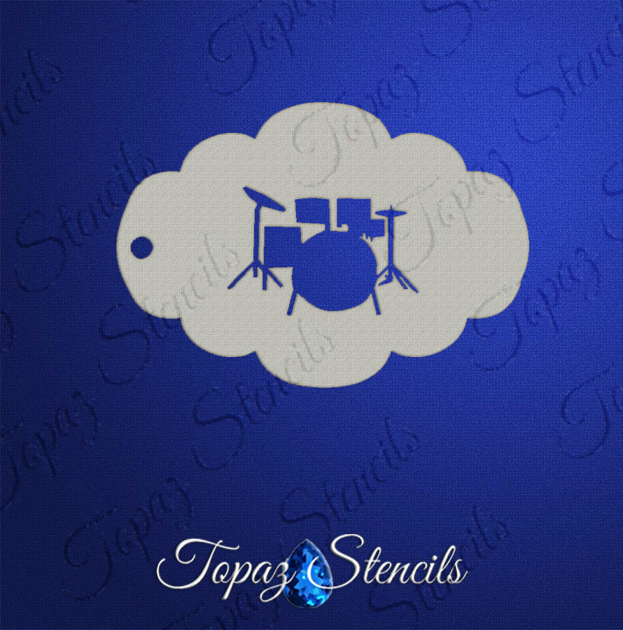 Drum Set stencil