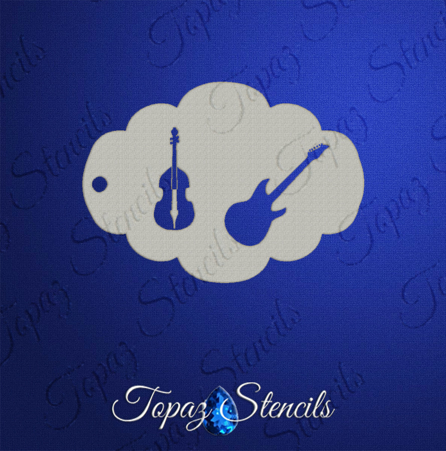 Bass and Guitar stencil