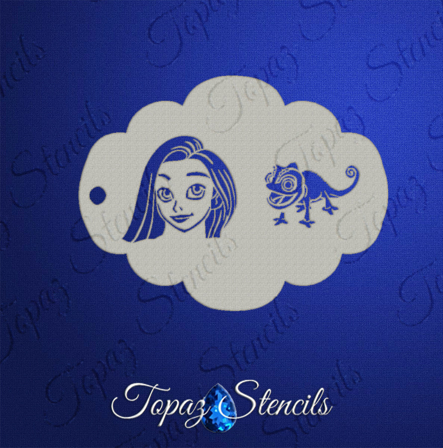 Rapunzel stencil