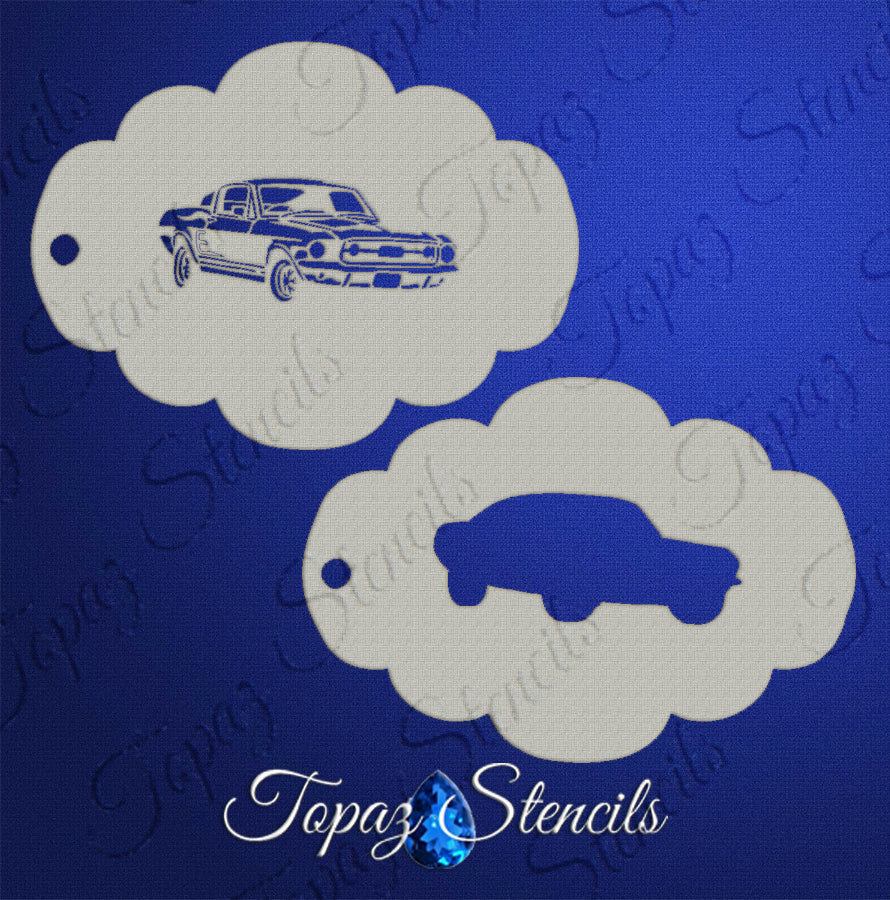 Vintage Mustang stencil