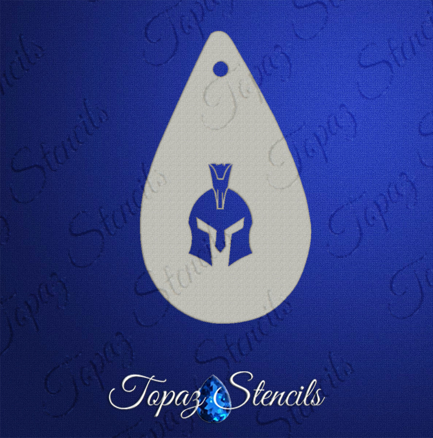 Knight's Helmet stencil