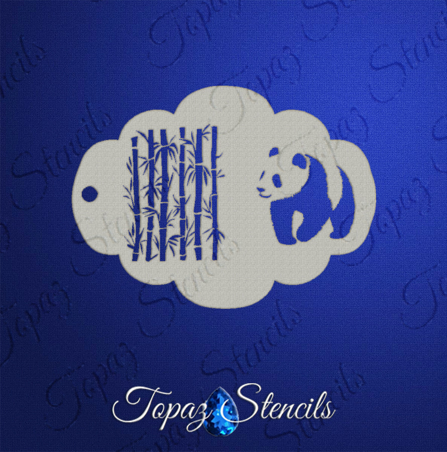 Bamboo Panda stencil