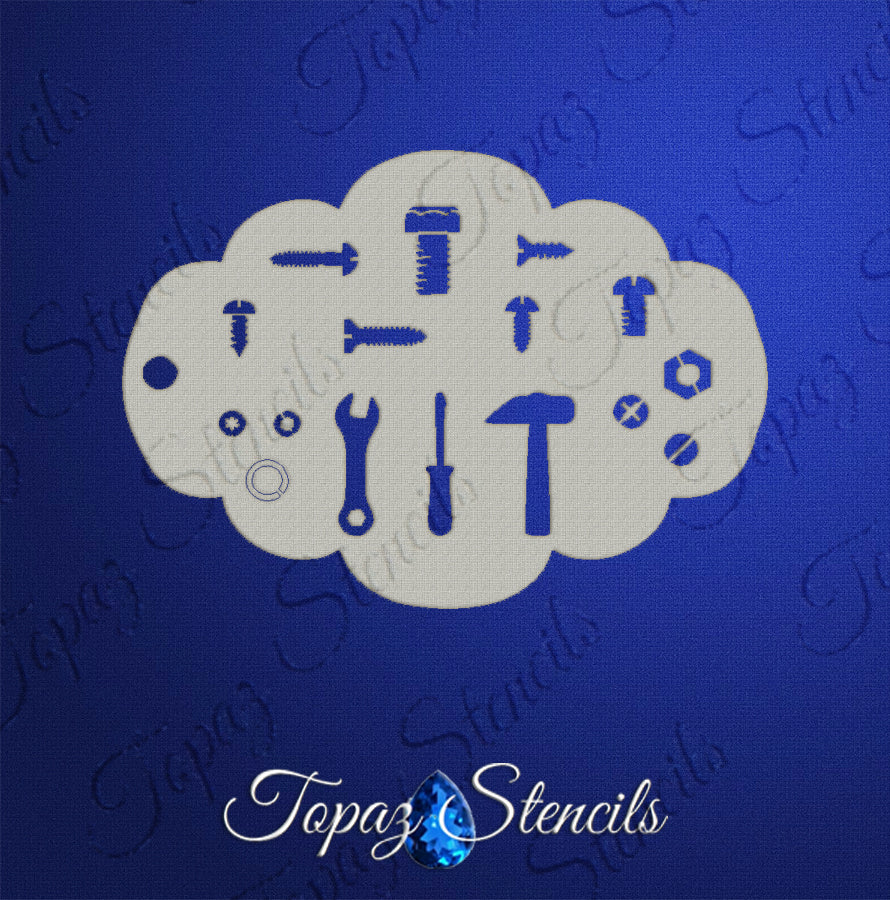 The Nuts and Bolts of It stencil