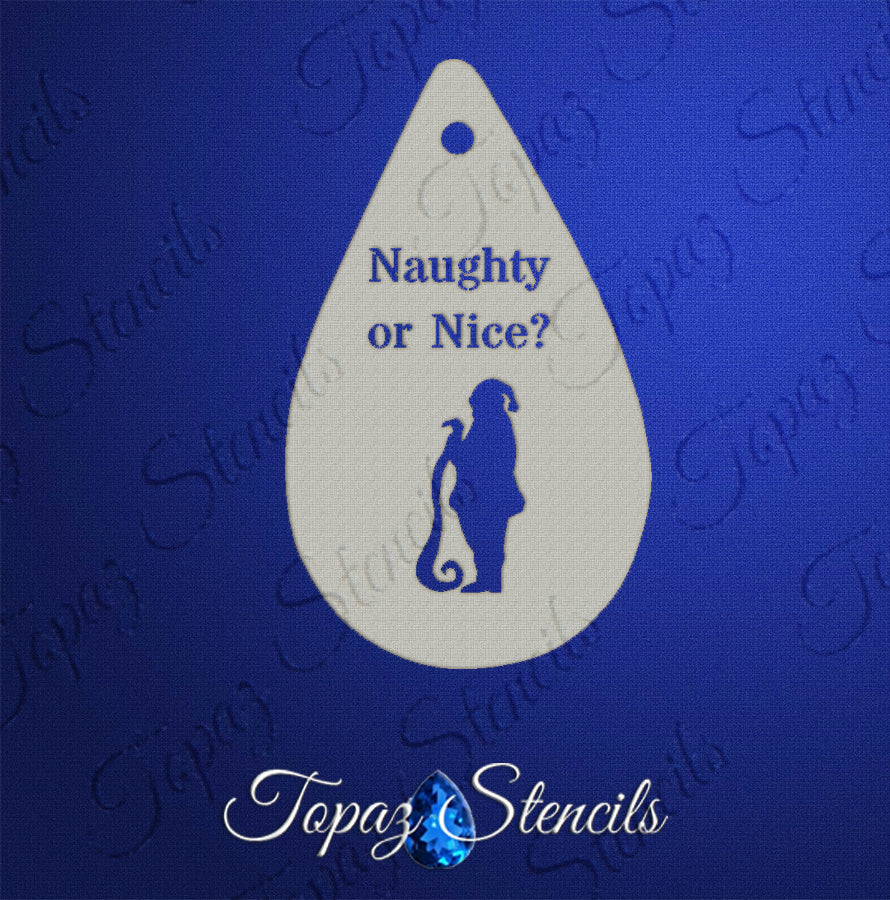 Naughty or Nice stencil