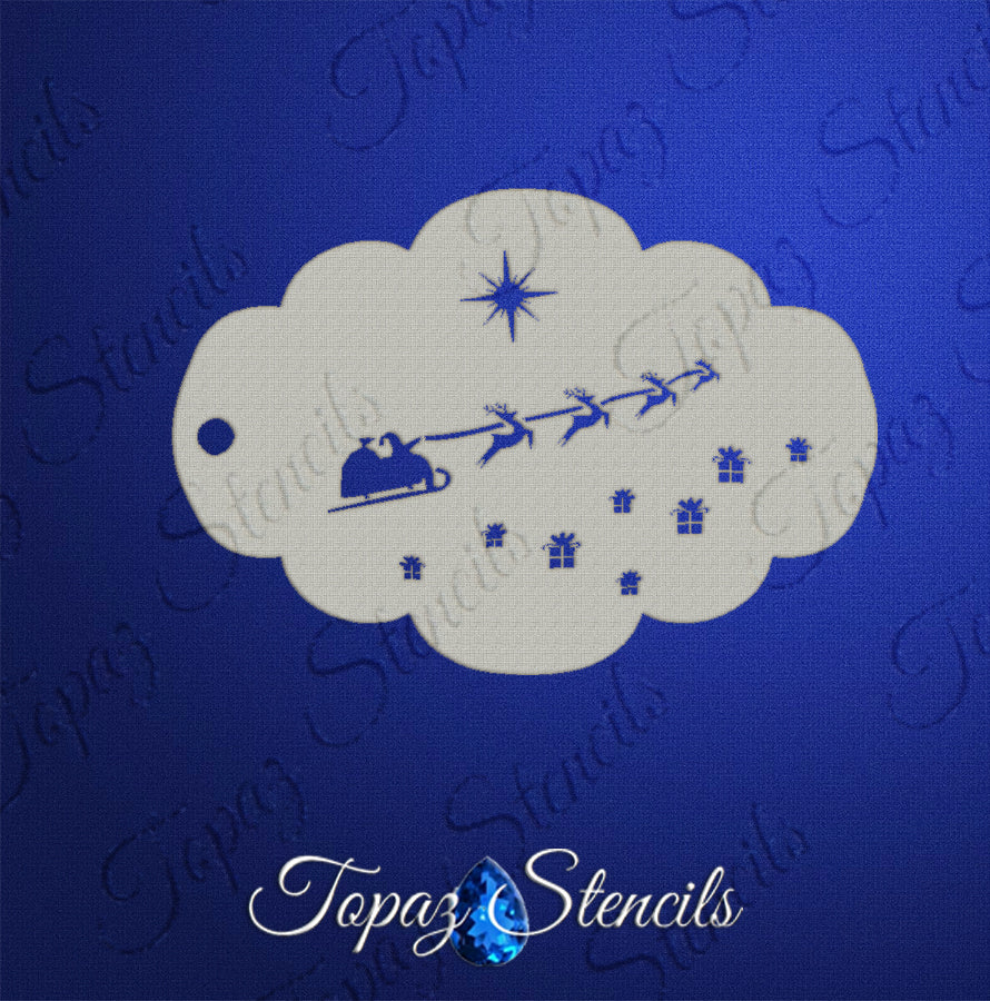 Santa's Sleigh stencil