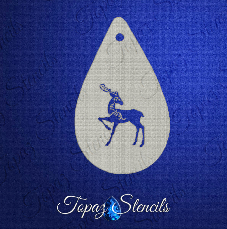 Filigree Deer stencil