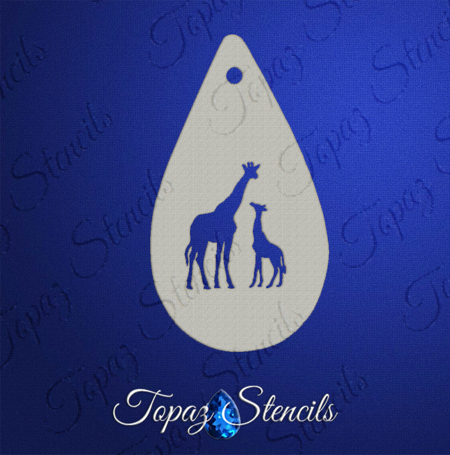 Giraffes stencil