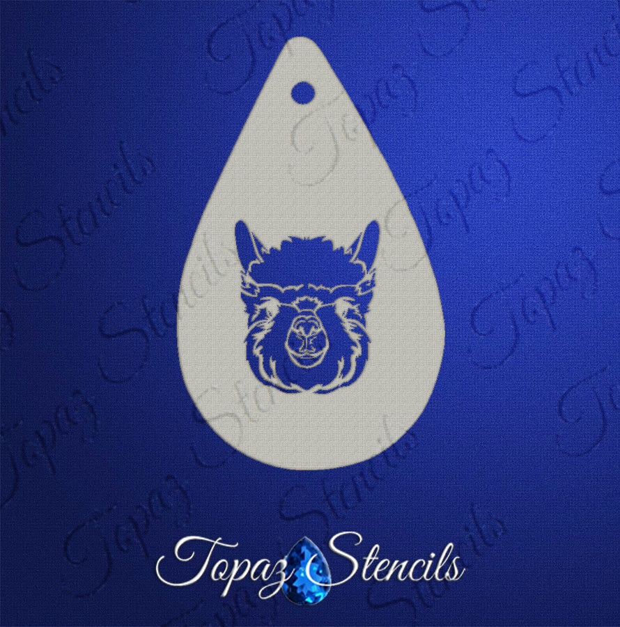Llama Face stencil