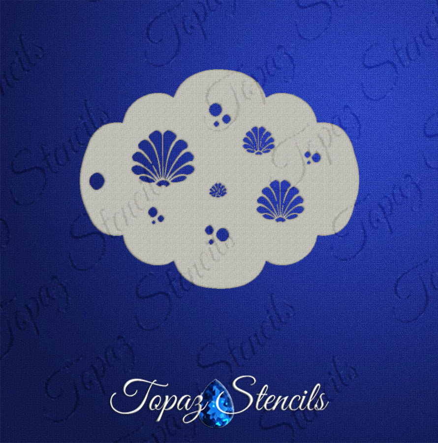 Shells and Bubbles stencil