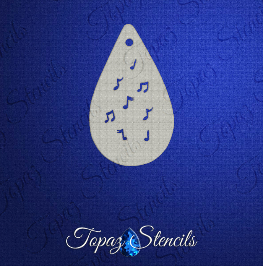 Tiny Texture Music Notes stencil