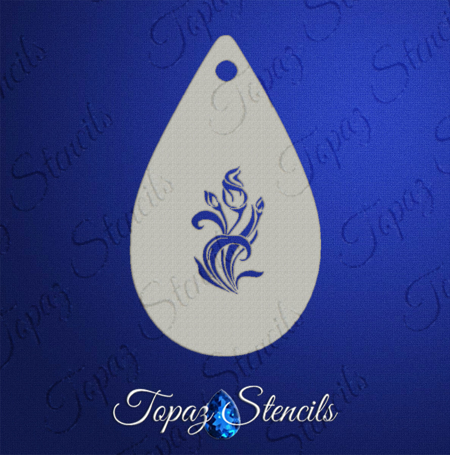 Floral Buds stencil