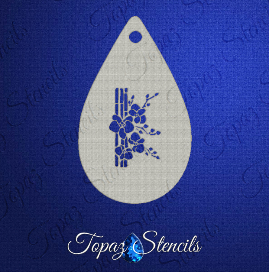 Orchids stencil