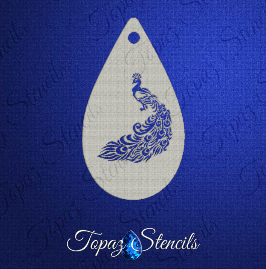Small Peacock stencil