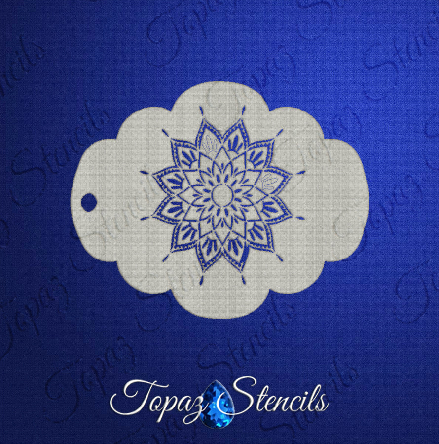 Mandala Burst stencil