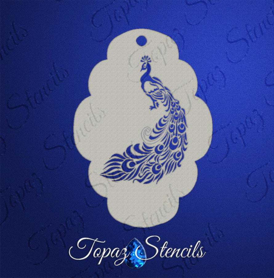 Large Peacock stencil