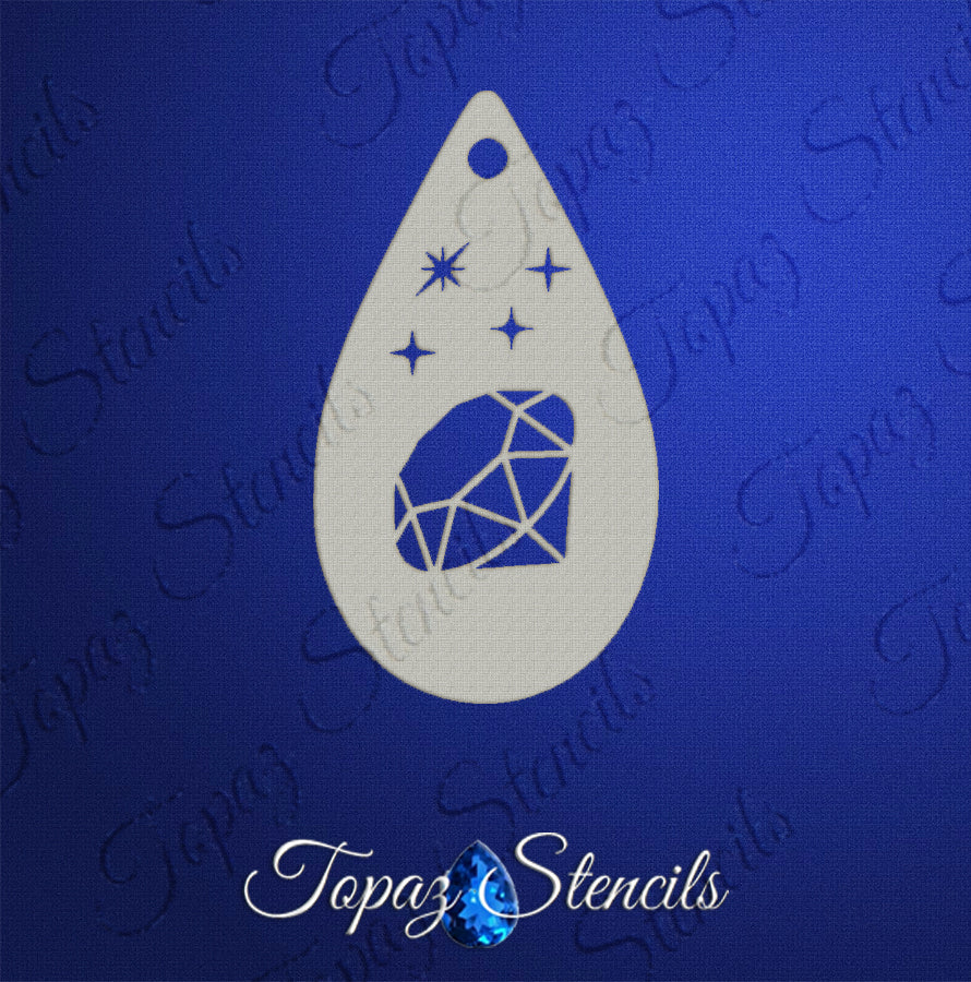 Diamond with Highlights stencil