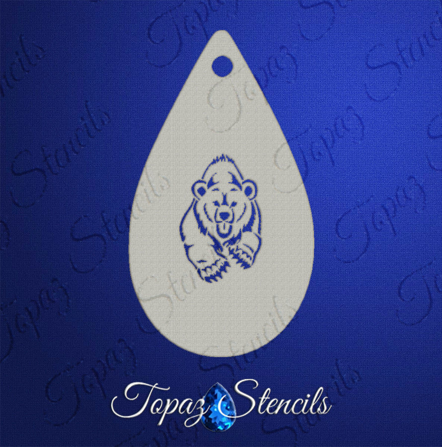 Charging Bear stencil