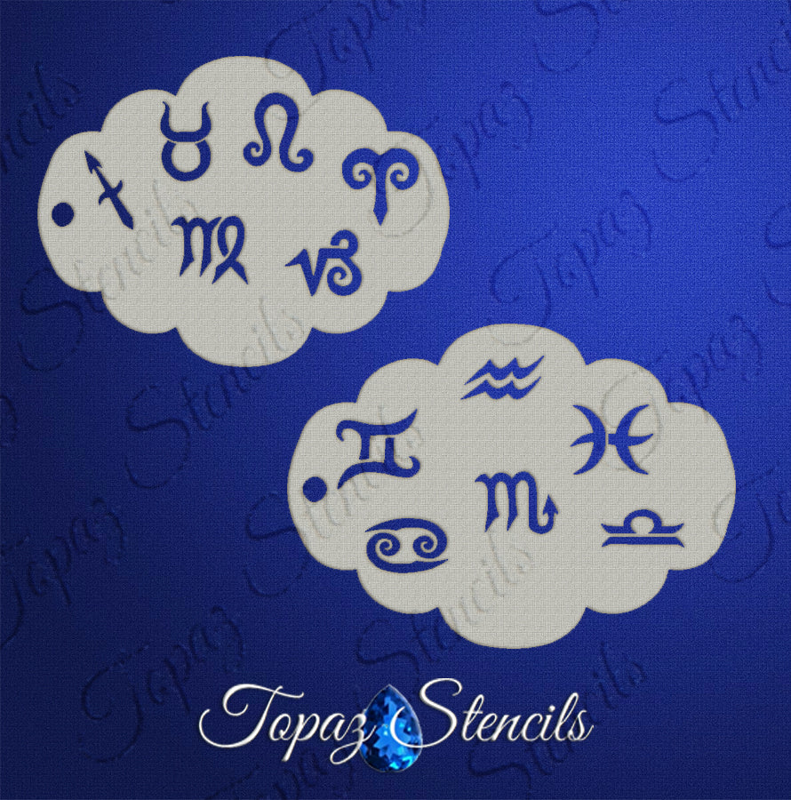 Astrological Signs stencil