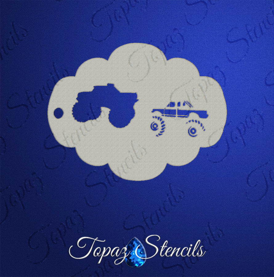Monster Truck Two-Step stencil