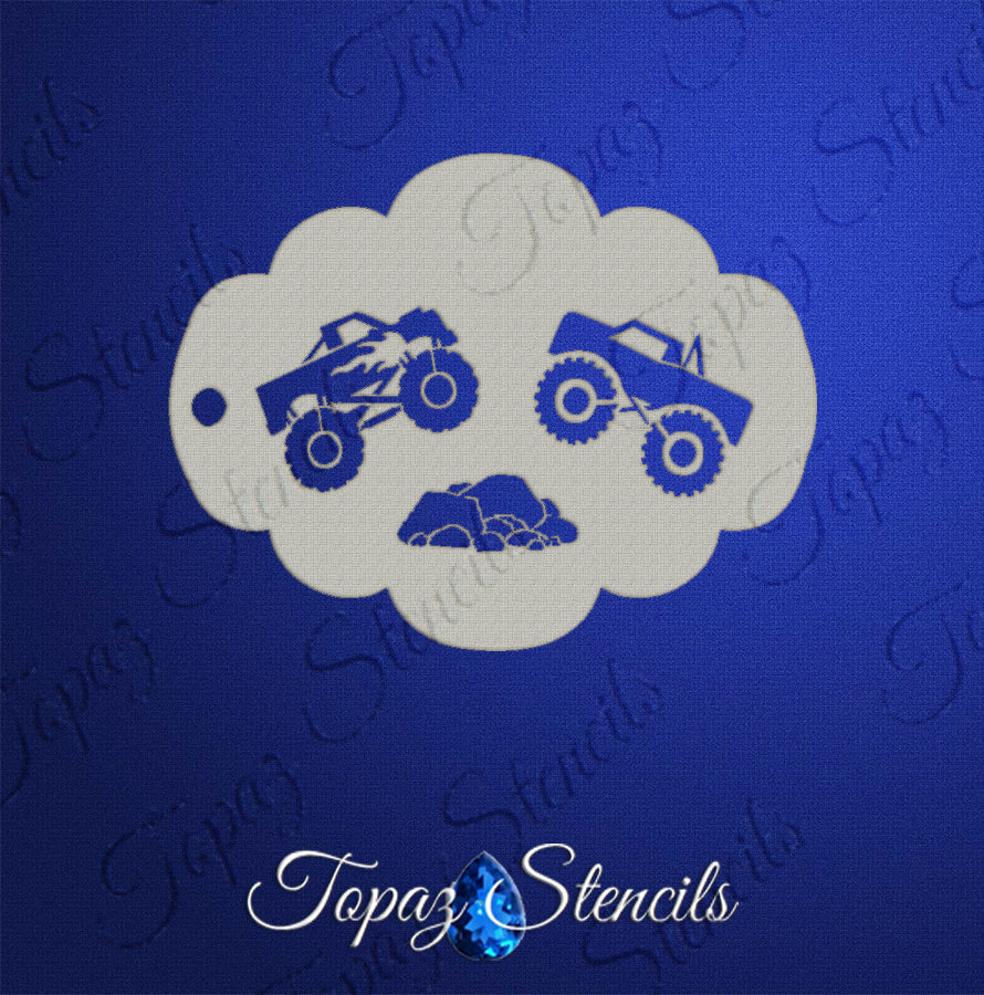 Monster Truck Showdown stencil