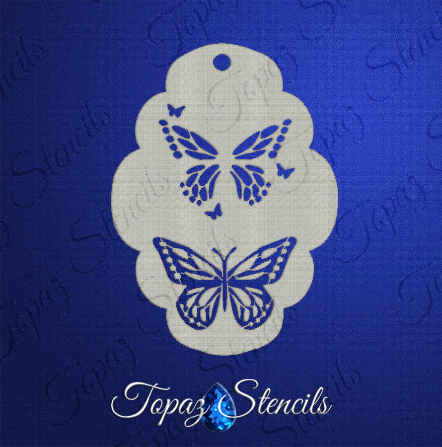 2-Step Flutterby stencil