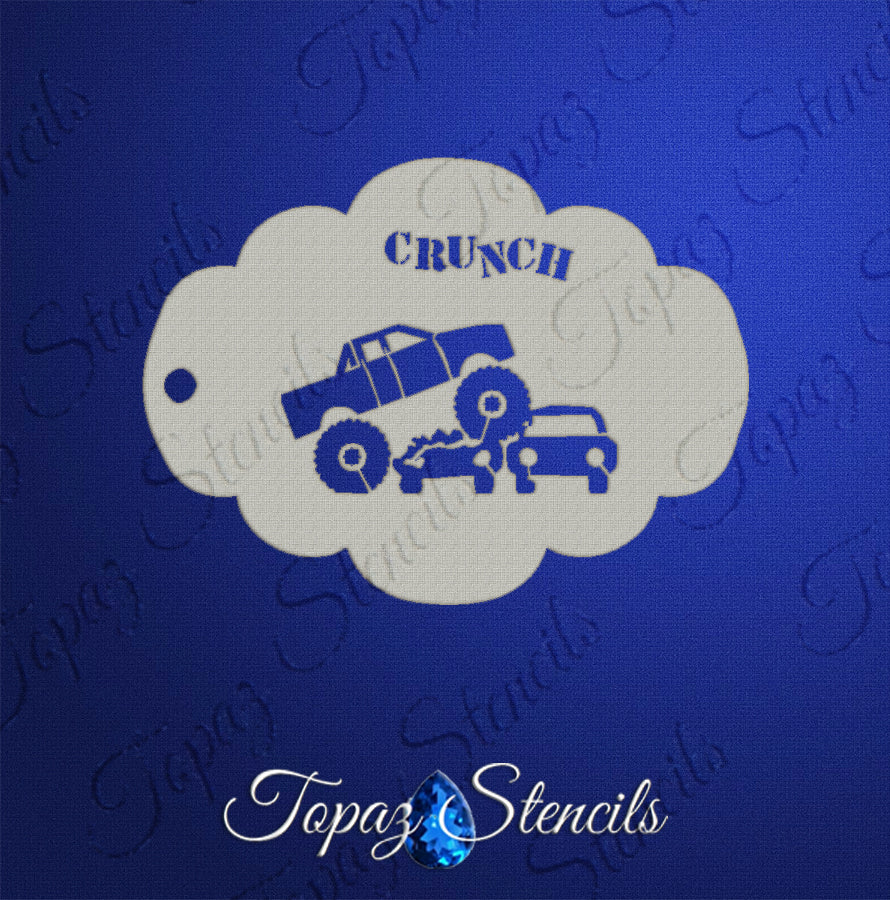 Monster Truck Crunch stencil