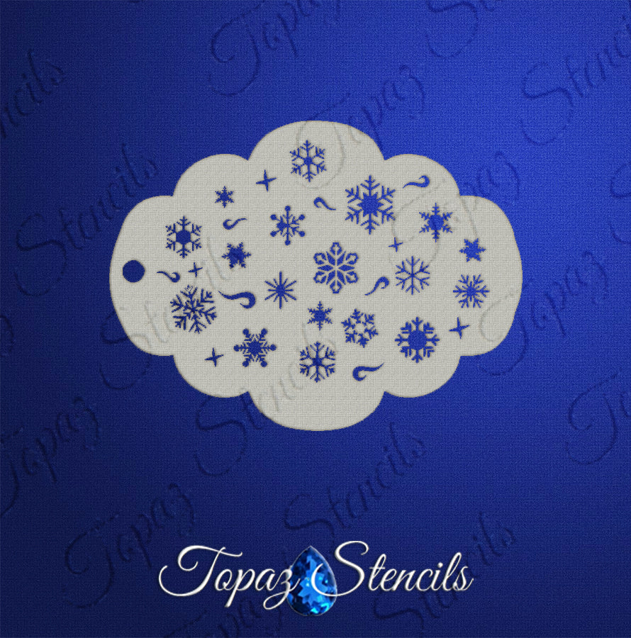 Snowstorm stencil