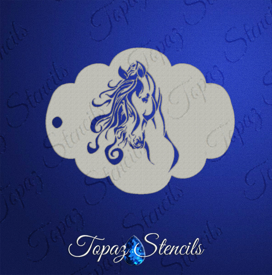 Flowing Mane stencil